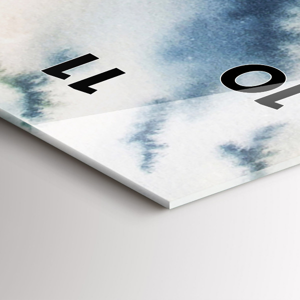 Ceas vertical de perete din sticlă Pescar pe lac