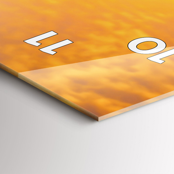 Ceas vertical de perete din sticlă Lebedele îndrăgostite