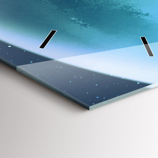 Ceas vertical de perete din sticlă Omul pe lună