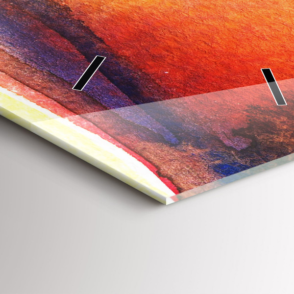 Ceas vertical de perete din sticlă Femeie cu pălărie