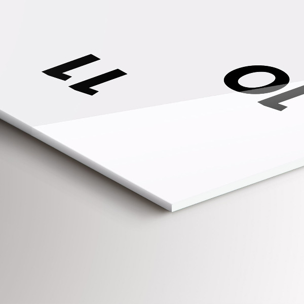 Ceas vertical de perete din sticlă Lanțuri muntoase abstracte