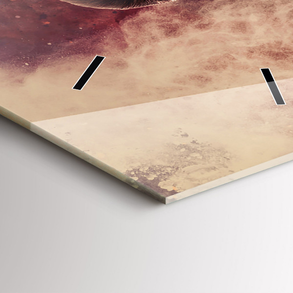 Ceas vertical de perete din sticlă Femeie și bicicleta