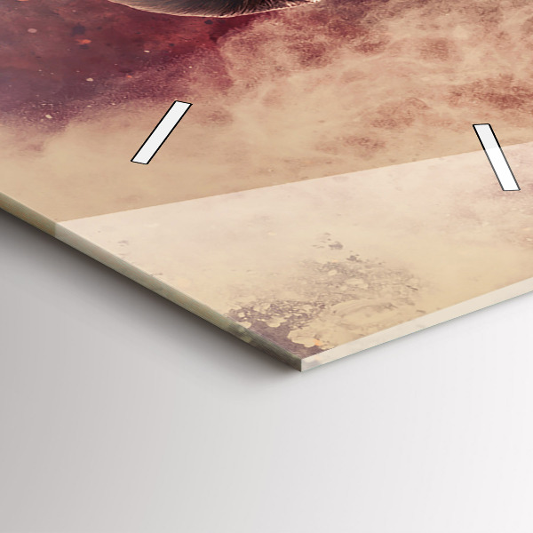 Ceas vertical de perete din sticlă Femeie și bicicleta