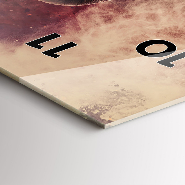 Ceas vertical de perete din sticlă Femeie și bicicleta