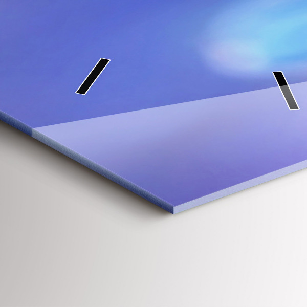 Ceas vertical de perete din sticlă Fluture pe iarbă