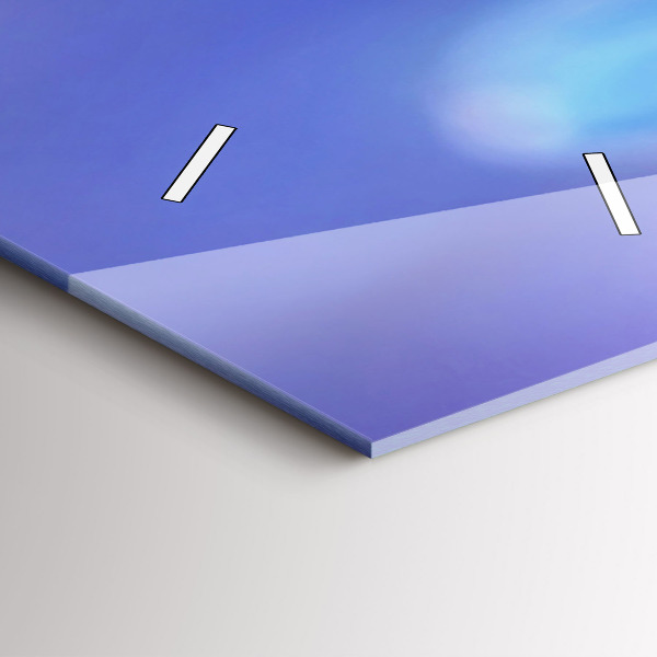 Ceas vertical de perete din sticlă Fluture pe iarbă