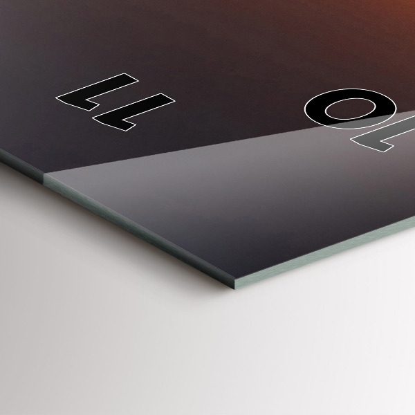 Ceas vertical de perete din sticlă Alergător și apus