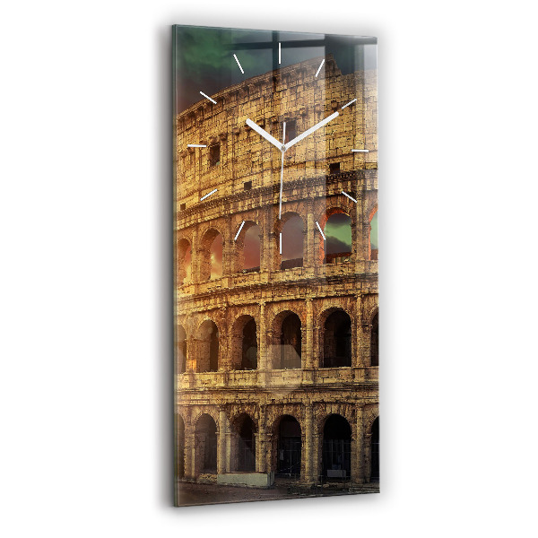 Ceas vertical de perete din sticlă Colosseumul Roman