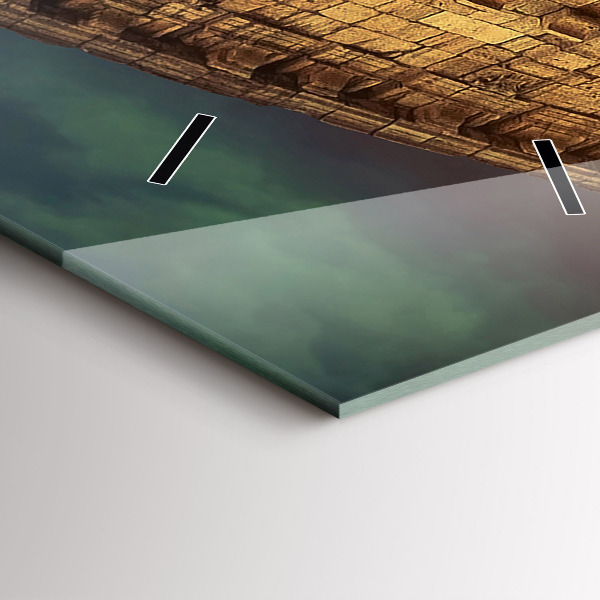 Ceas vertical de perete din sticlă Colosseumul Roman