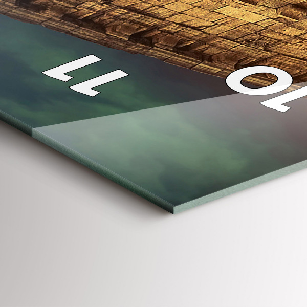 Ceas vertical de perete din sticlă Colosseumul Roman