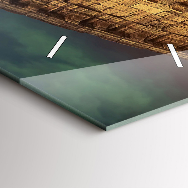 Ceas vertical de perete din sticlă Colosseumul Roman