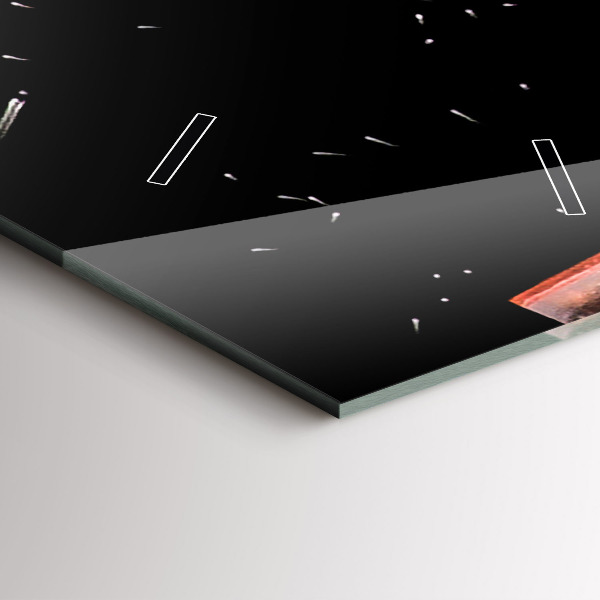 Ceas vertical de perete din sticlă Bea cu gheata