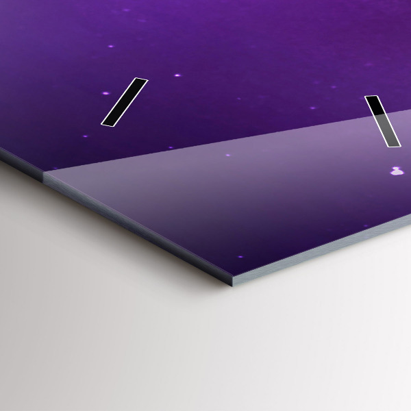 Ceas vertical de perete din sticlă aurora nordică