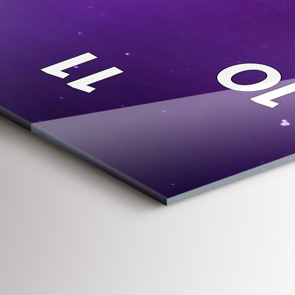 Ceas vertical de perete din sticlă aurora nordică