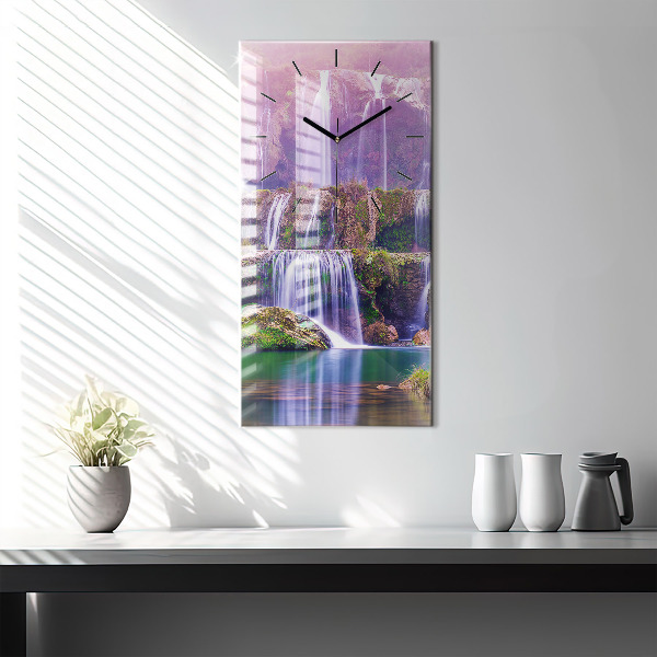 Ceas vertical de perete din sticlă Cascada Jiulong China