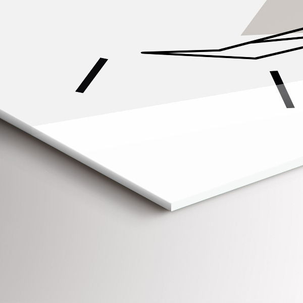 Ceas vertical de perete din sticlă Ren în stil scandinav