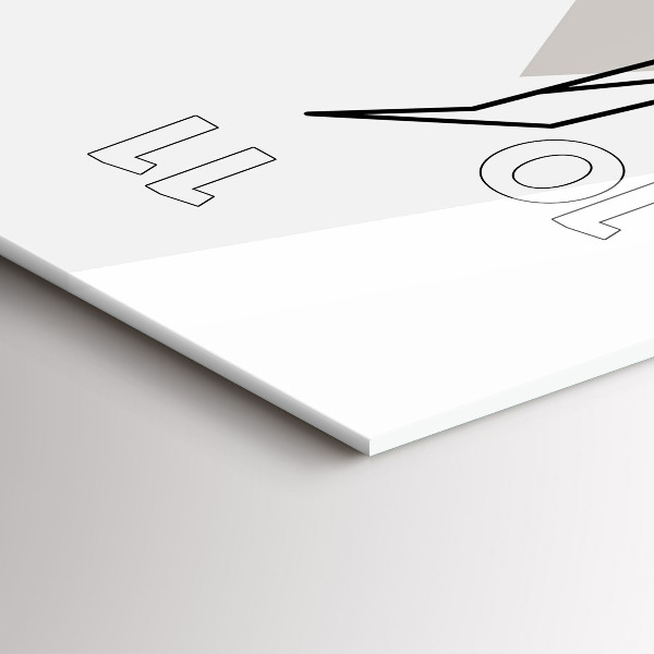 Ceas vertical de perete din sticlă Ren în stil scandinav