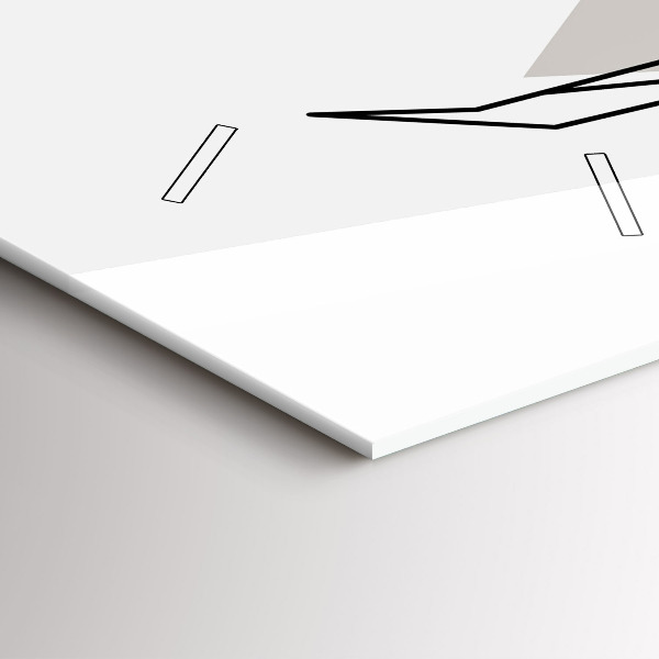 Ceas vertical de perete din sticlă Ren în stil scandinav