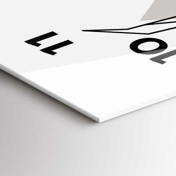 Ceas vertical de perete din sticlă Ren în stil scandinav