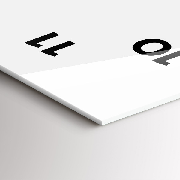 Ceas vertical de perete din sticlă Cap de vulpe grafic