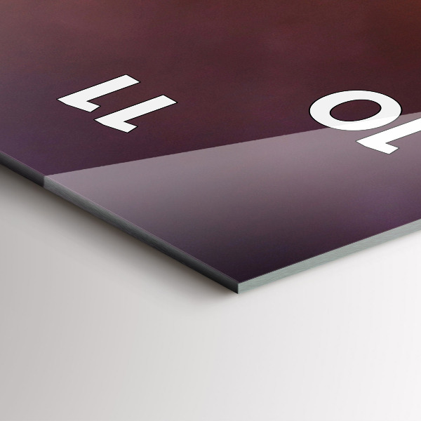 Ceas vertical de perete din sticlă Barcă și apus