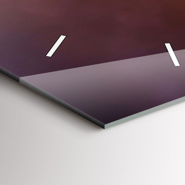 Ceas vertical de perete din sticlă Barcă și apus