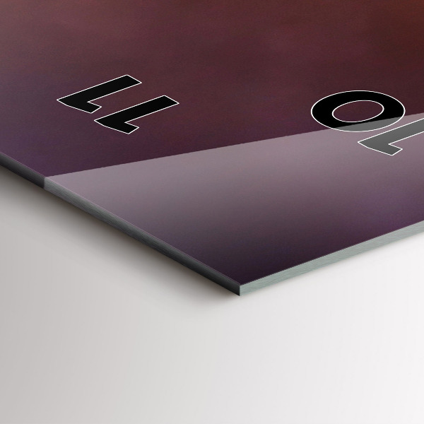 Ceas vertical de perete din sticlă Barcă și apus