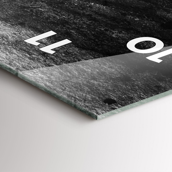 Ceas vertical de perete din sticlă Femeie cu pălărie