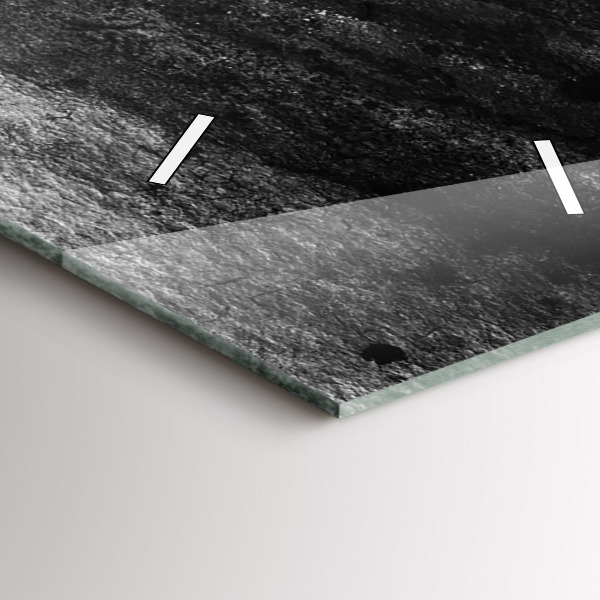 Ceas vertical de perete din sticlă Femeie cu pălărie