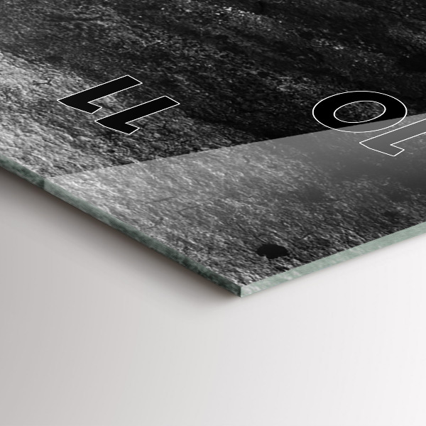 Ceas vertical de perete din sticlă Femeie cu pălărie