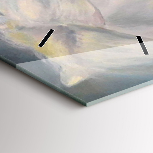 Ceas vertical de perete din sticlă Femeie frumoasă cu un cal