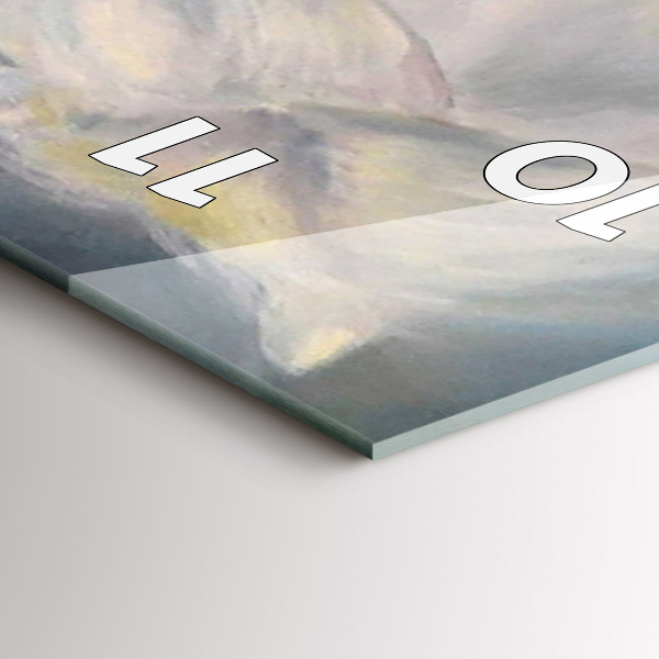 Ceas vertical de perete din sticlă Femeie frumoasă cu un cal