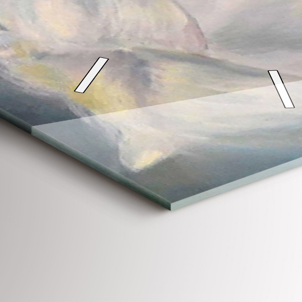 Ceas vertical de perete din sticlă Femeie frumoasă cu un cal