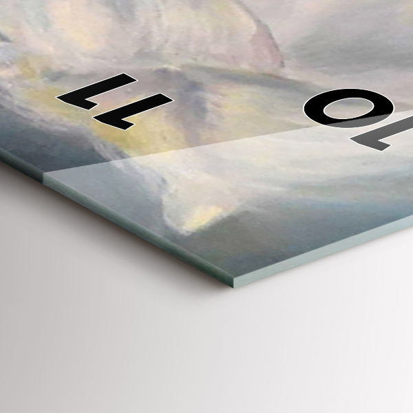 Ceas vertical de perete din sticlă Femeie frumoasă cu un cal