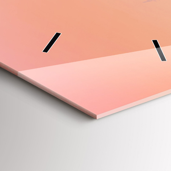 Ceas vertical de perete din sticlă Pădure în ceață