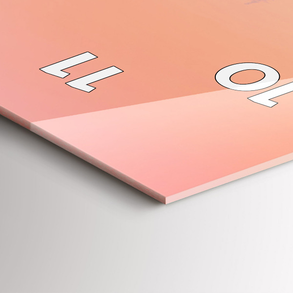 Ceas vertical de perete din sticlă Pădure în ceață