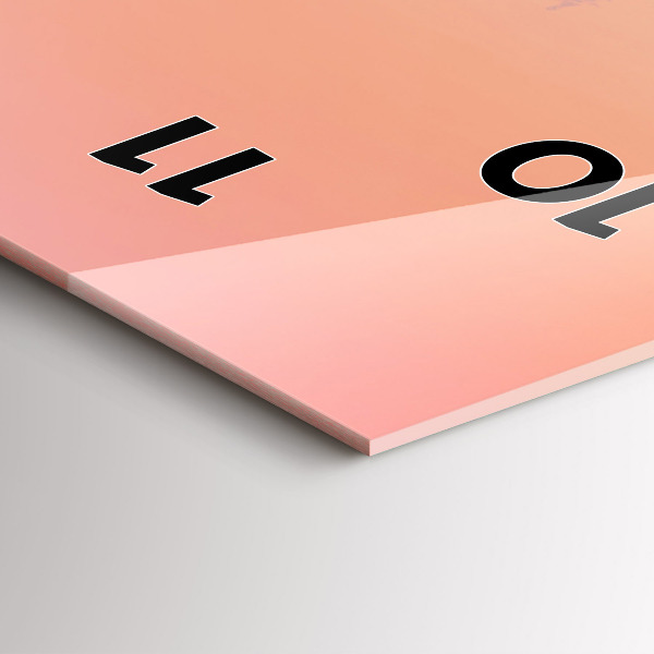 Ceas vertical de perete din sticlă Pădure în ceață