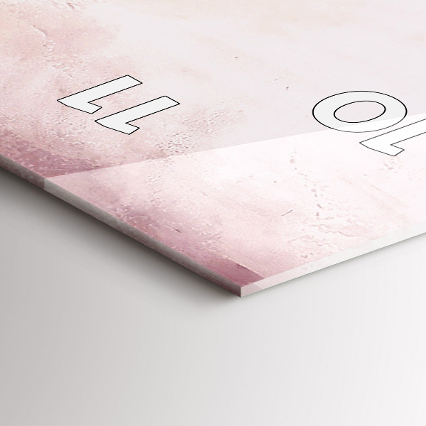 Ceas vertical de perete din sticlă Flori înflorite de maci