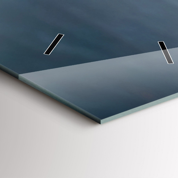 Ceas vertical de perete din sticlă Bărbat pe motocicletă