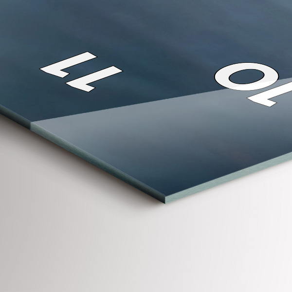 Ceas vertical de perete din sticlă Bărbat pe motocicletă