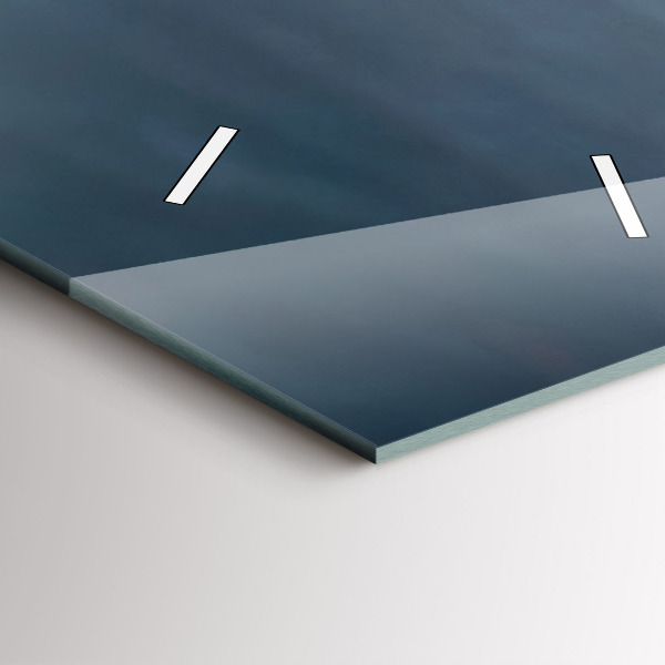 Ceas vertical de perete din sticlă Bărbat pe motocicletă