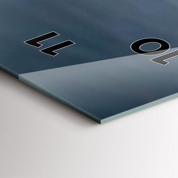 Ceas vertical de perete din sticlă Bărbat pe motocicletă