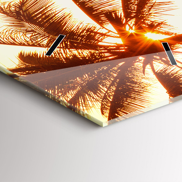 Ceas vertical de perete din sticlă Palmieri insoriti