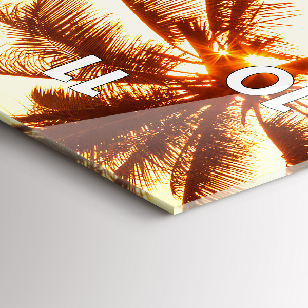 Ceas vertical de perete din sticlă Palmieri insoriti