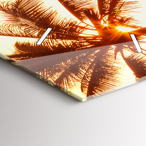 Ceas vertical de perete din sticlă Palmieri insoriti