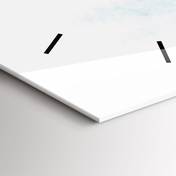 Ceas vertical de perete din sticlă pădure de iarnă