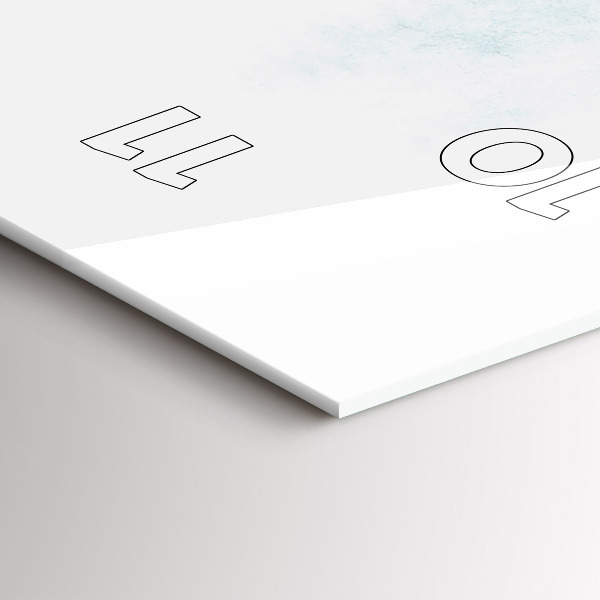 Ceas vertical de perete din sticlă pădure de iarnă