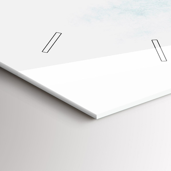 Ceas vertical de perete din sticlă pădure de iarnă