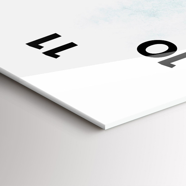 Ceas vertical de perete din sticlă pădure de iarnă