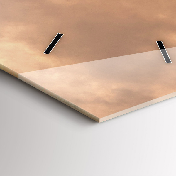 Ceas vertical de perete din sticlă Animale și apus